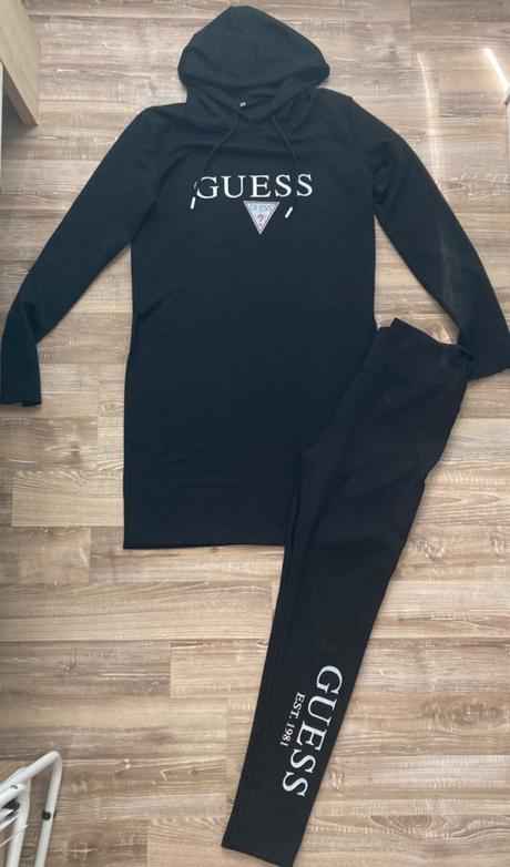 Predĺžená elastickárebrovaná suprava mikina+legíny, l