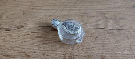 Sklenená fľaštička - 15 ml - strieborná, 