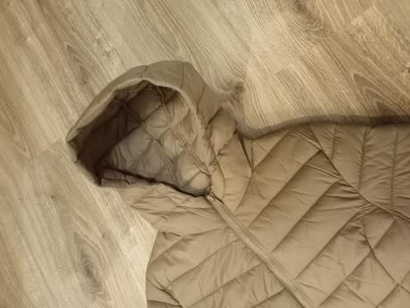 Béžový prešívaný kabát-dlhá bunda, m, sinsay,m