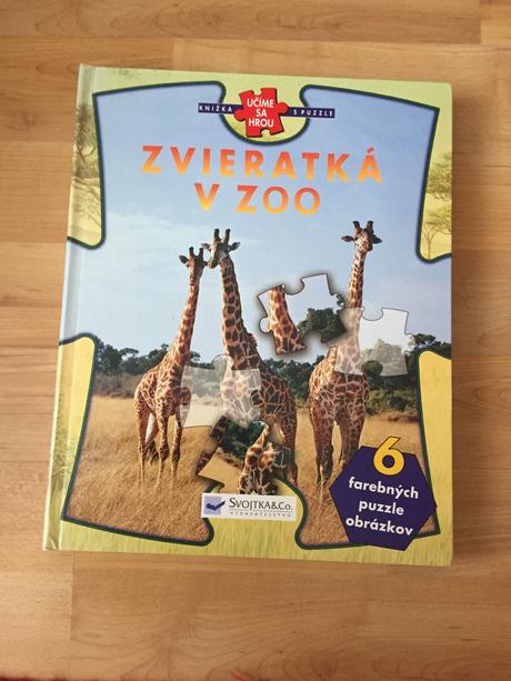 Puzzle kniha zvieratká v zoo, 