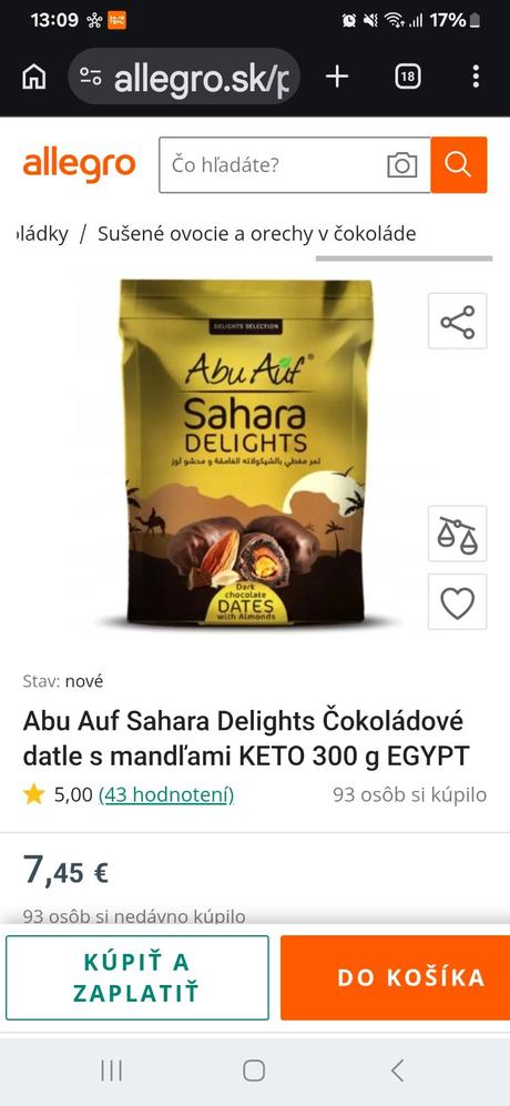 Ďatle s mandľou v čokoláde 300gr,