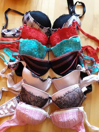 Balik 7 push up podprseniek lormar+nenosene tielko, 70b