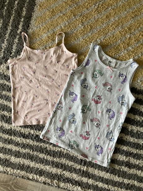 Tielka jednorožcové a kvetinkové 134/140, h&m,134