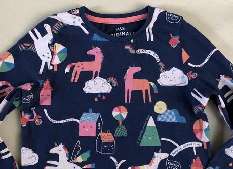 98/104 farebne tricko s jednorozcami,3-4 r., marks & spencer,104