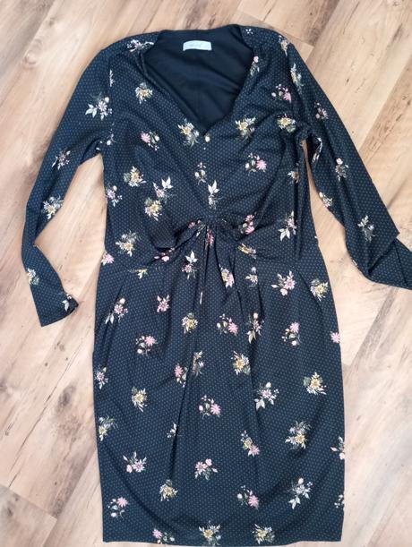 Šaty bodky kvety, l