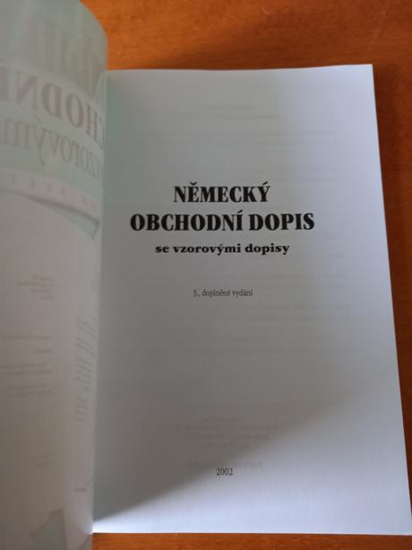 Německá obchodní konverzace a dopis,