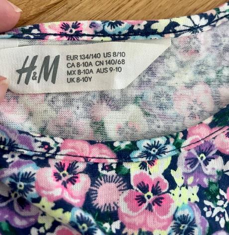 Kvetinkove saty, h&m,134
