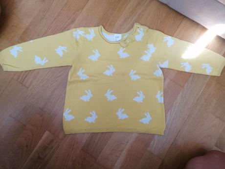 Zajkový svetrík, h&m,86