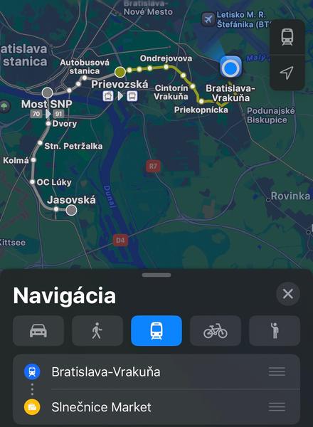 Ako sa dostať na OD Slnečnice najrýchlejšie?