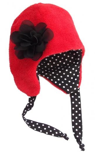 Pinkie detská čiapka winter flower-red, pinkie,80 - 116