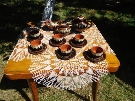 Bulharská keramika, sada kávičková,, 