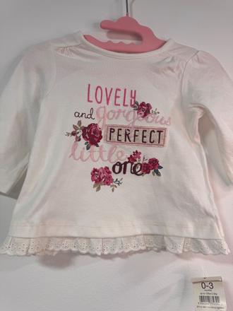 Tričko s 3/4 rukávmi a krajkou, george,56