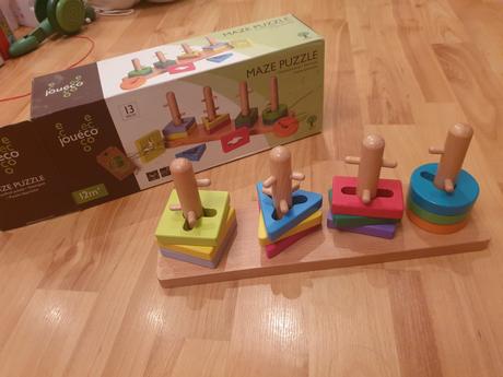 Maze puzzle skladacky pre najmensich - drevene, 