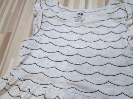 Šaty s trblietkami a vlnkami, h&m,110