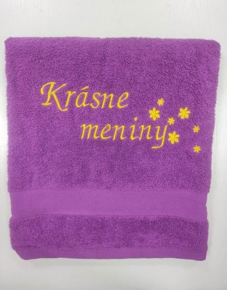 Osuška s textom krásne meniny, 