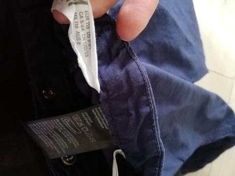 Tmavomodré letné nohavice, h&m,116
