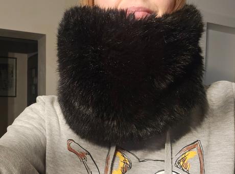 Kožušinovy plyšovy tunel na krk, šál, 