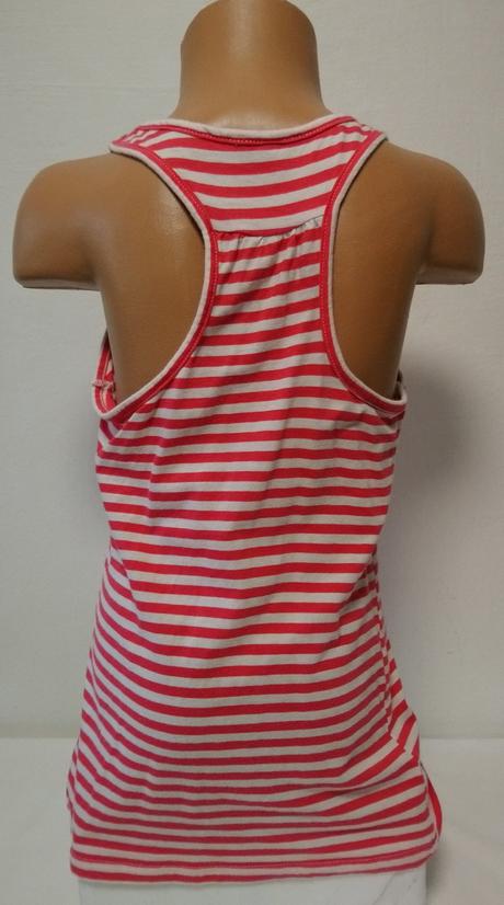 Dievčenské pásikavé ružovo biele tričko, benetton, benetton,146