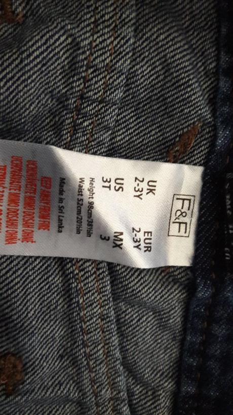 Riflová suknička so slonikom, f&f,98