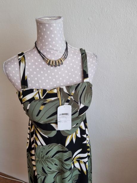 Zelené elast.šaty 38, 38