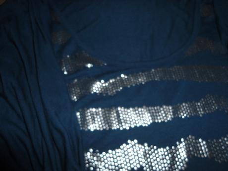 Tmavomodre damske tricko, l