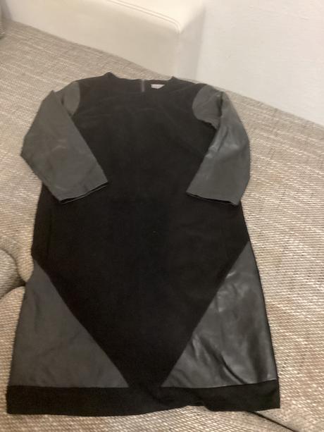 Šaty semiš + koženka, vero moda,xs