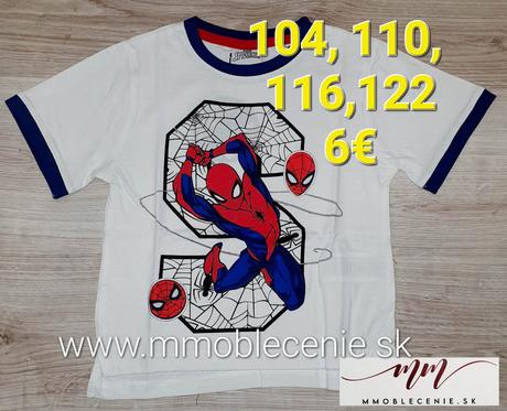 Tričko spiderman - krátky rukáv, disney,104 / 110 / 116 / 122