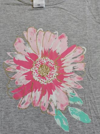 Tričko s kvetinkou, palomino,140