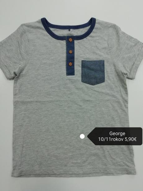Sivé tričko s vreckom, george,146