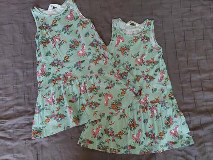 Šaty hm pre dvojičky, h&m,116