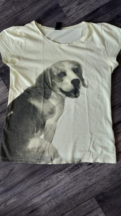 Tričko s psíkom, h&m,164