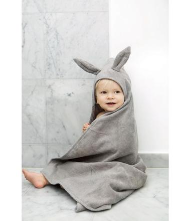 Osuška s kapucňou  hooded towel marble grey, 