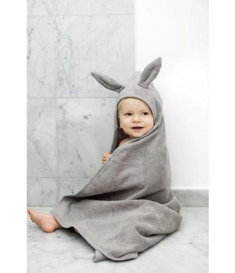 Osuška s kapucňou  hooded towel marble grey, 