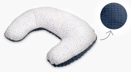 Sensillo vankúš na dojčenie minky tmavomodré bodky,