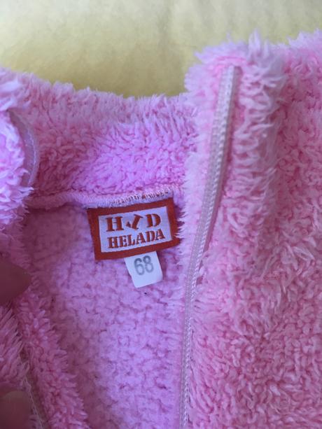 Zlatá huňatá teplá mikinka 62/68, helada,68