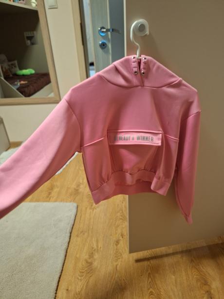 Ružová croptopová mikina, reserved,152