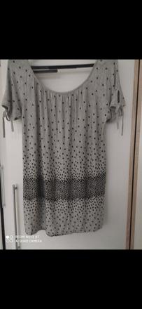 Sivé tričko so srdiečkami, 42 / xl