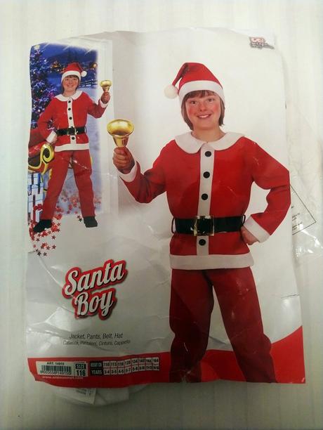 4 dielny vianočný kostým santa boy, 104-116 cm,