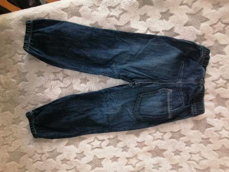 Tenšie rifle na gumu, h&m,116