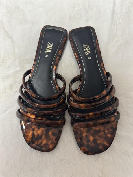 Hnedo-medené šľapky zn. zara, zara,40