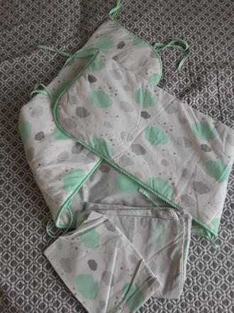 Mantinel do postieľky + obliečky, šírka (cm): 30,dĺžka (cm): 180