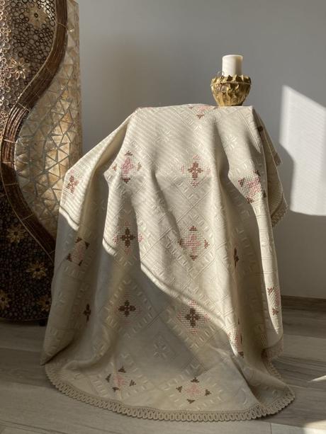 Obrus krémový -priemer-175 cm,, 