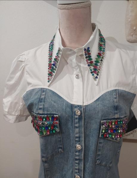 Luxusné riflové šaty, m