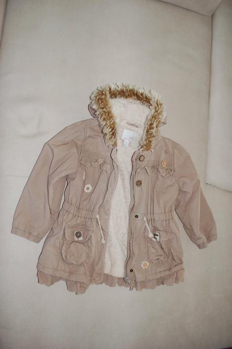 Bundička next zateplená kožušinkou 116 veľ na zips, next,116