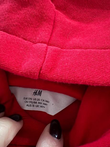 Mikina s kapucňou raz oblecena, h&m,170