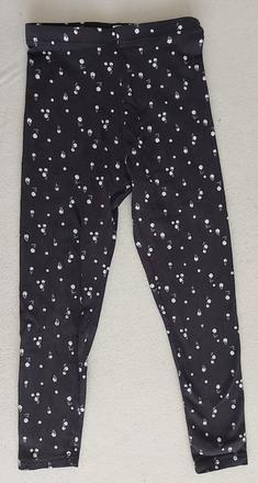 Legíny čierne s bielymi kvietkami 116, dopodopo,116