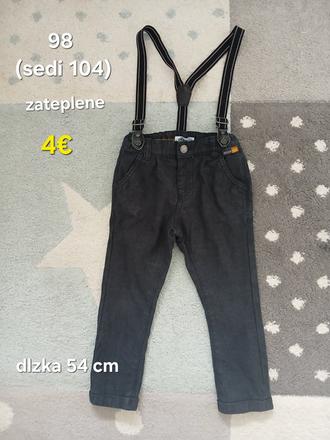 Zateplene nohavice na traky 104, 104