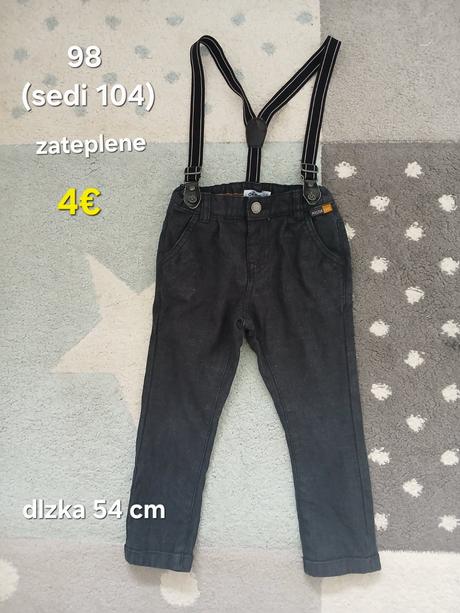 Zateplene nohavice na traky 104, 104