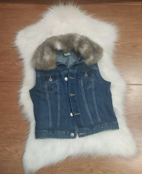 Rifľová vesta s golierom, h&m,158