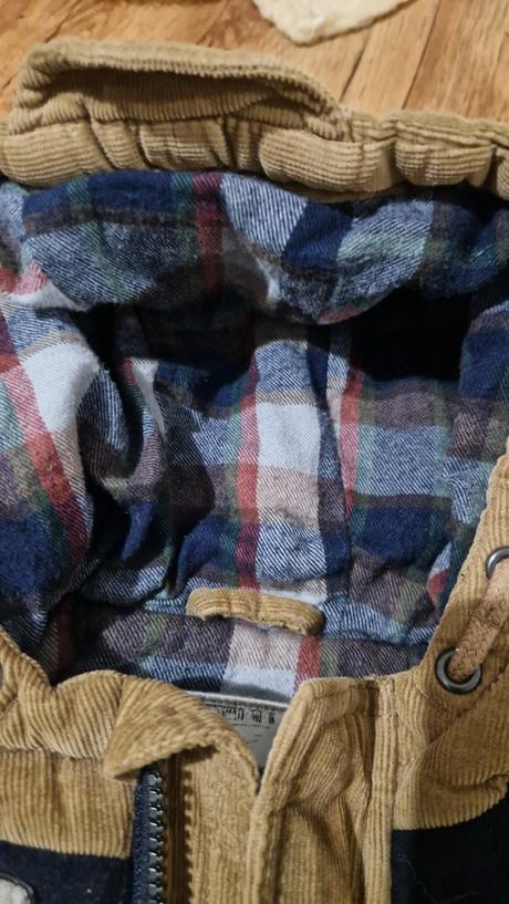 Menčestrový kabátik 12-18m, 86